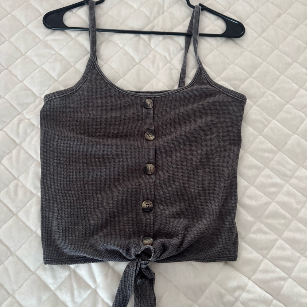 American Eagle Outfitters Gray Crop Top